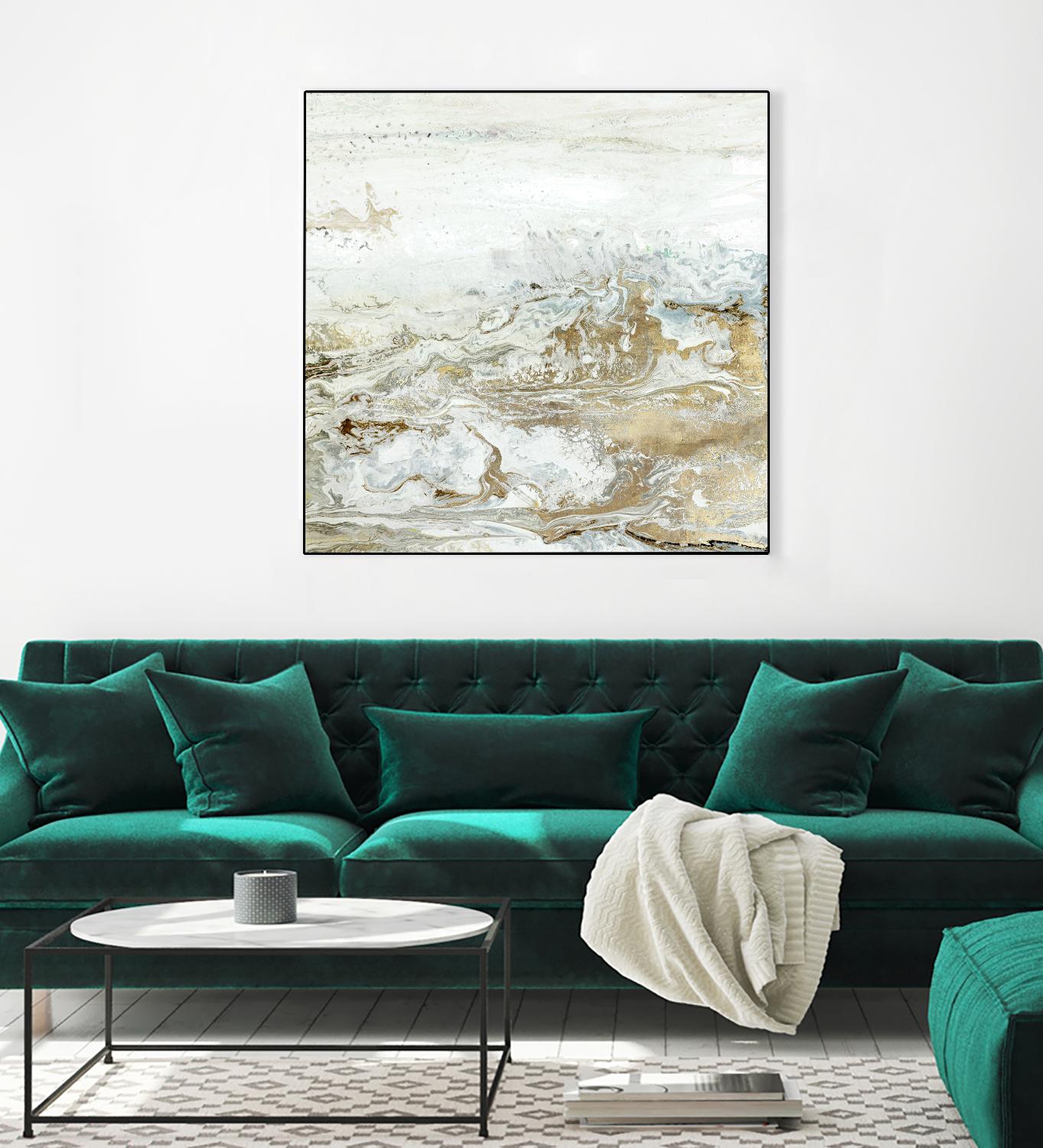 Geode II Teal Version by Wendy Kroeker on GIANT ART - gold abstract