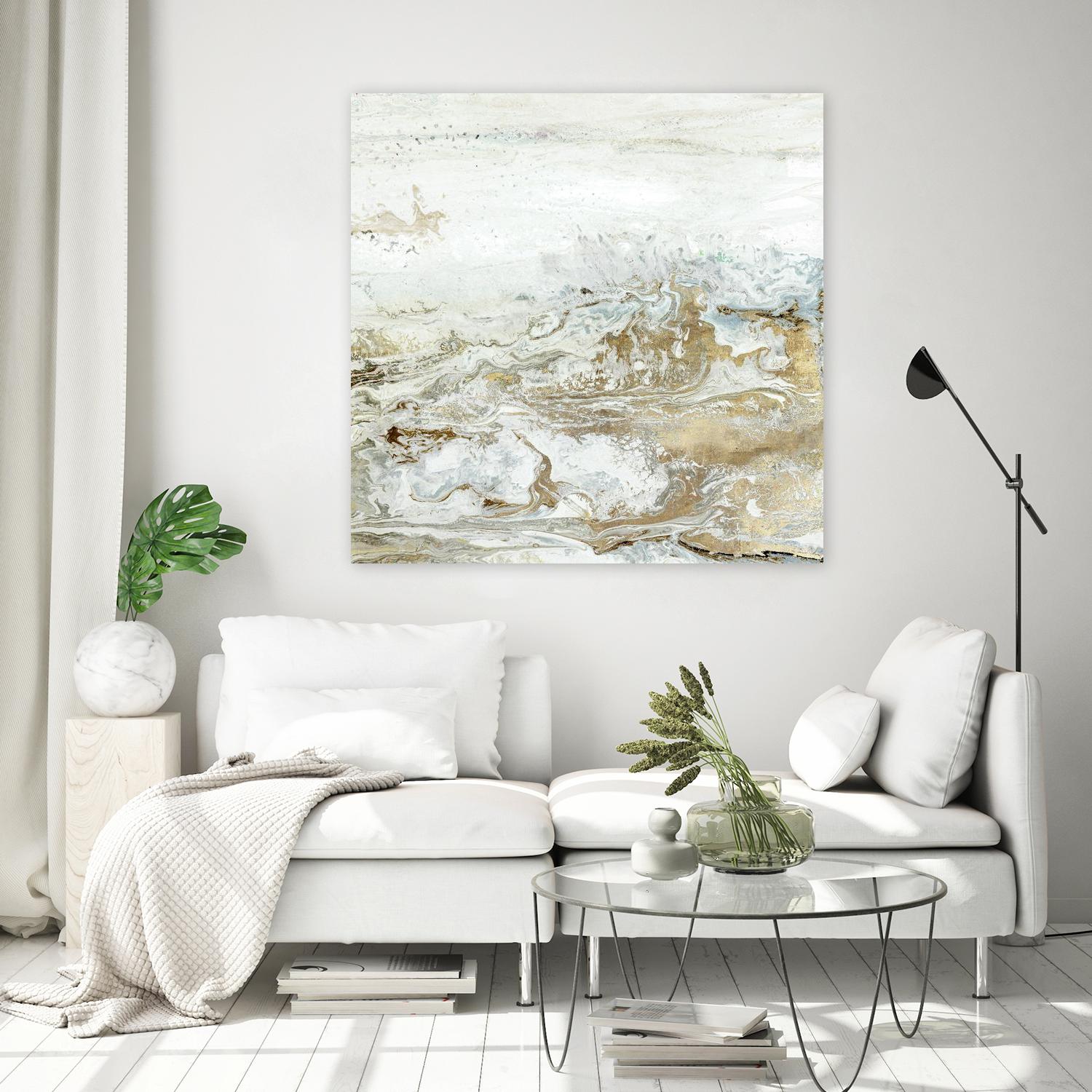 Geode II Teal Version by Wendy Kroeker on GIANT ART - gold abstract