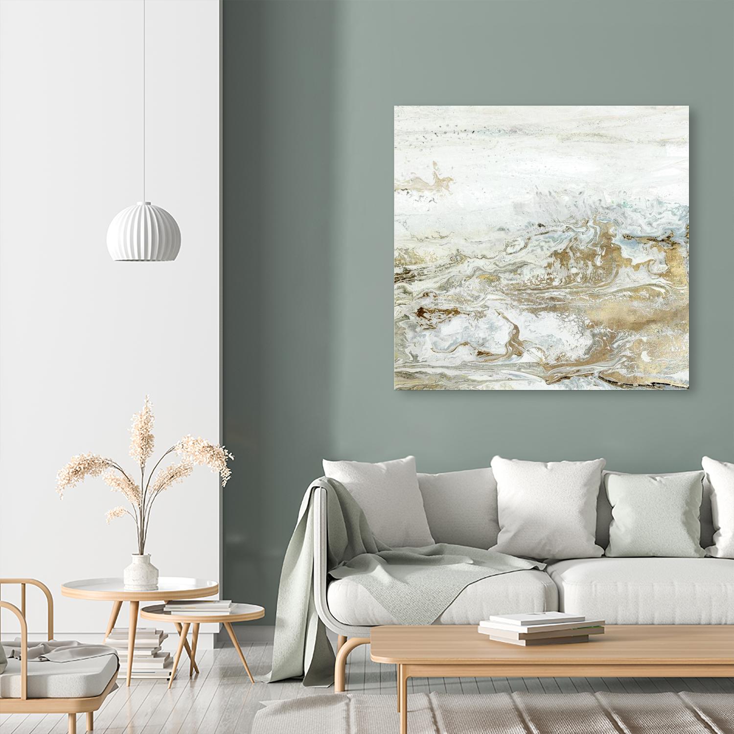 Geode II Teal Version by Wendy Kroeker on GIANT ART - gold abstract