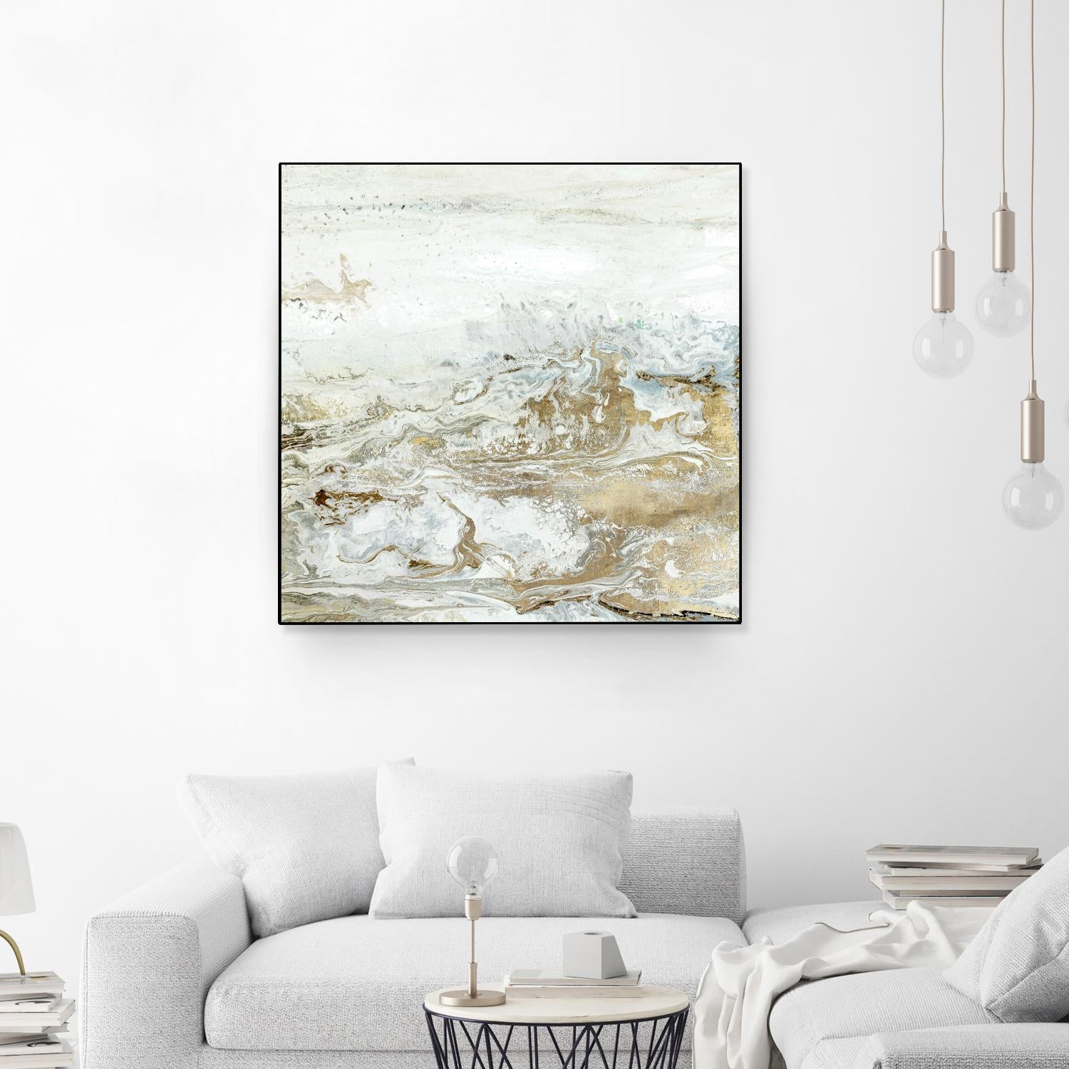 Geode II Teal Version by Wendy Kroeker on GIANT ART - gold abstract