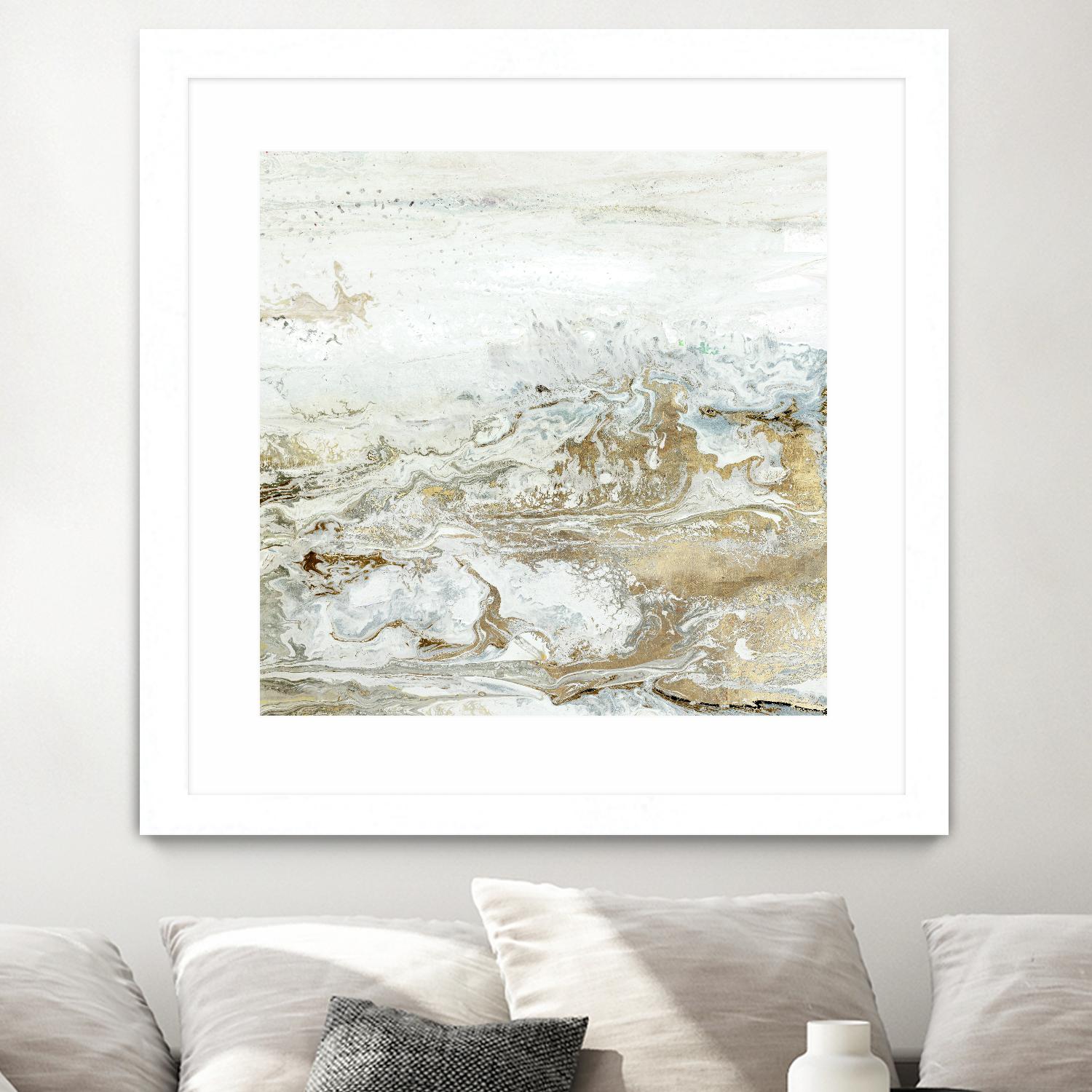 Geode II Teal Version by Wendy Kroeker on GIANT ART - gold abstract