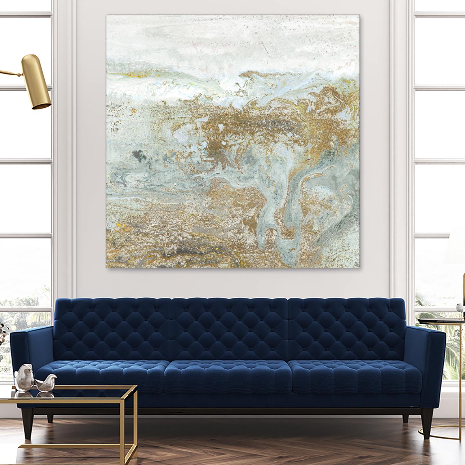 Geode III Teal Version by Wendy Kroeker on GIANT ART - blue abstract