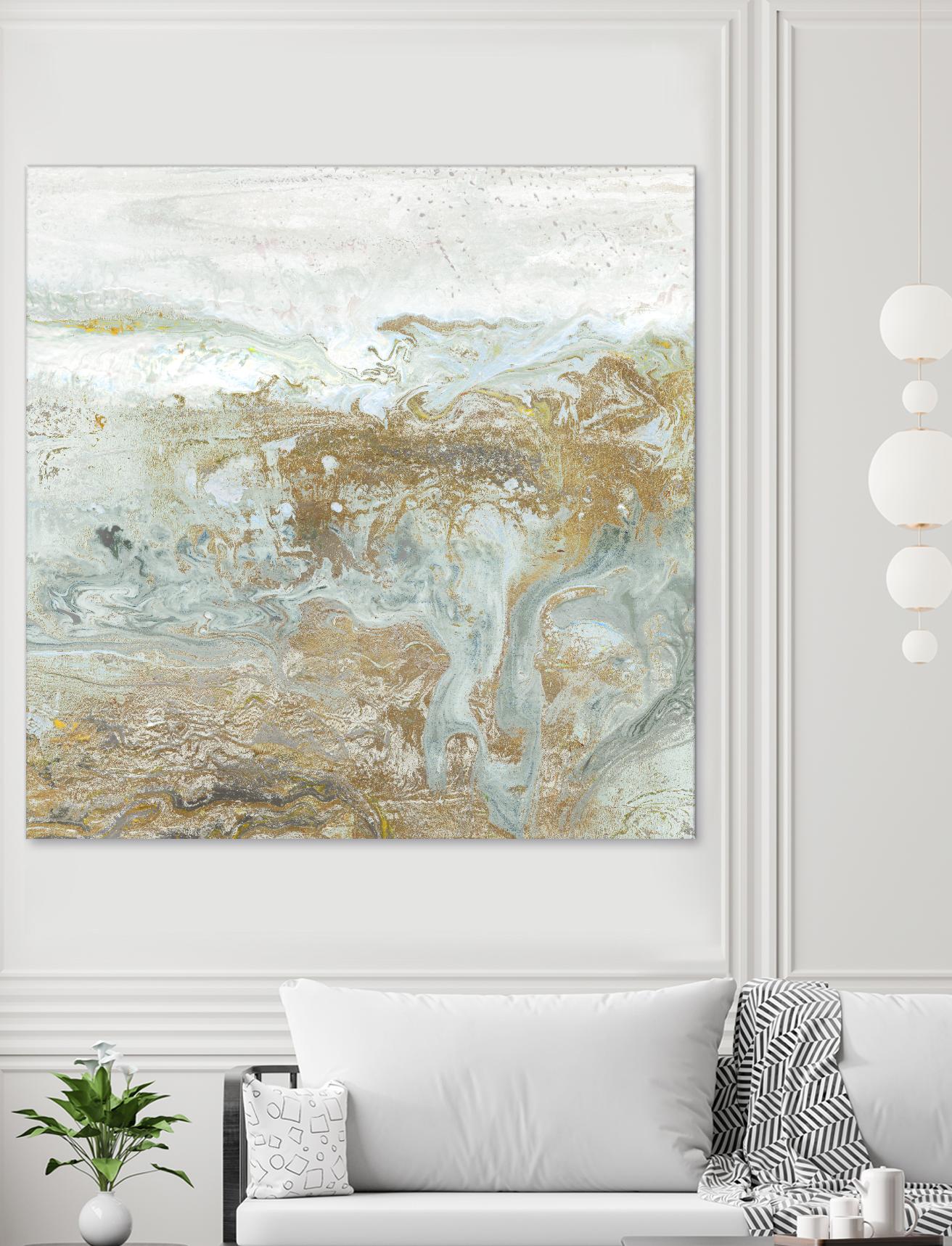 Geode III Teal Version by Wendy Kroeker on GIANT ART - blue abstract