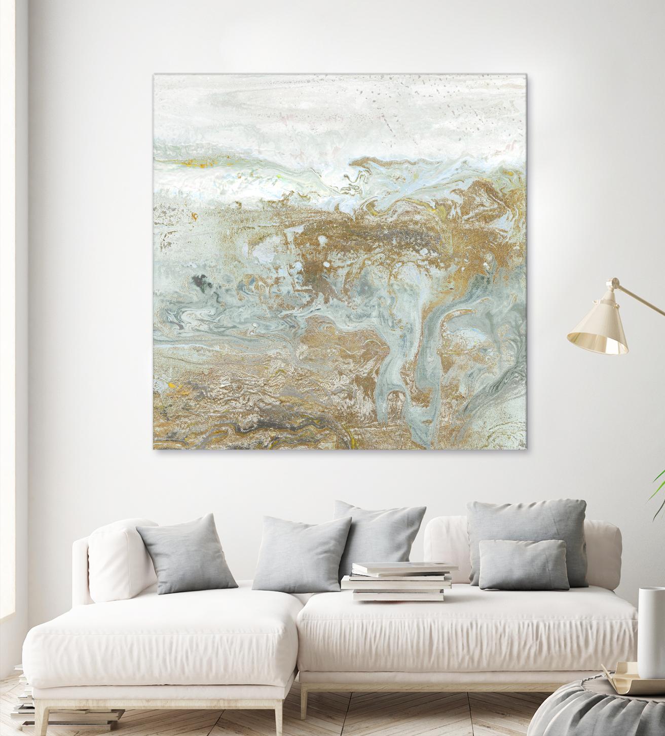 Geode III Teal Version by Wendy Kroeker on GIANT ART - blue abstract