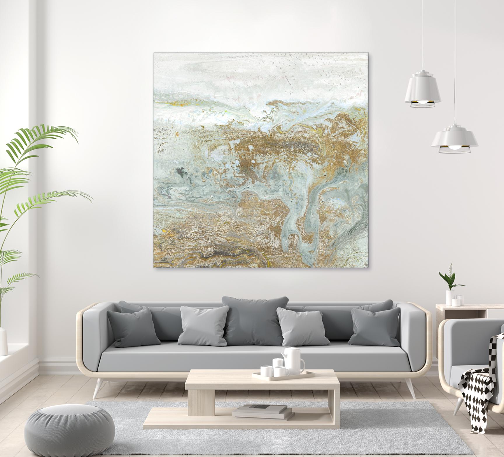 Geode III Teal Version by Wendy Kroeker on GIANT ART - blue abstract