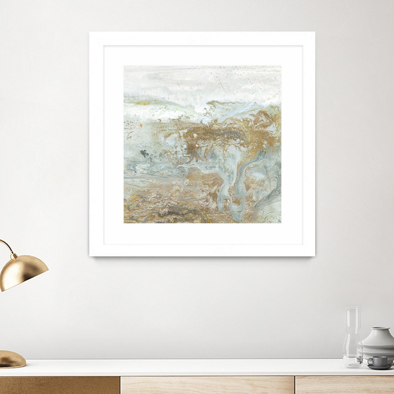 Geode III Teal Version by Wendy Kroeker on GIANT ART - blue abstract