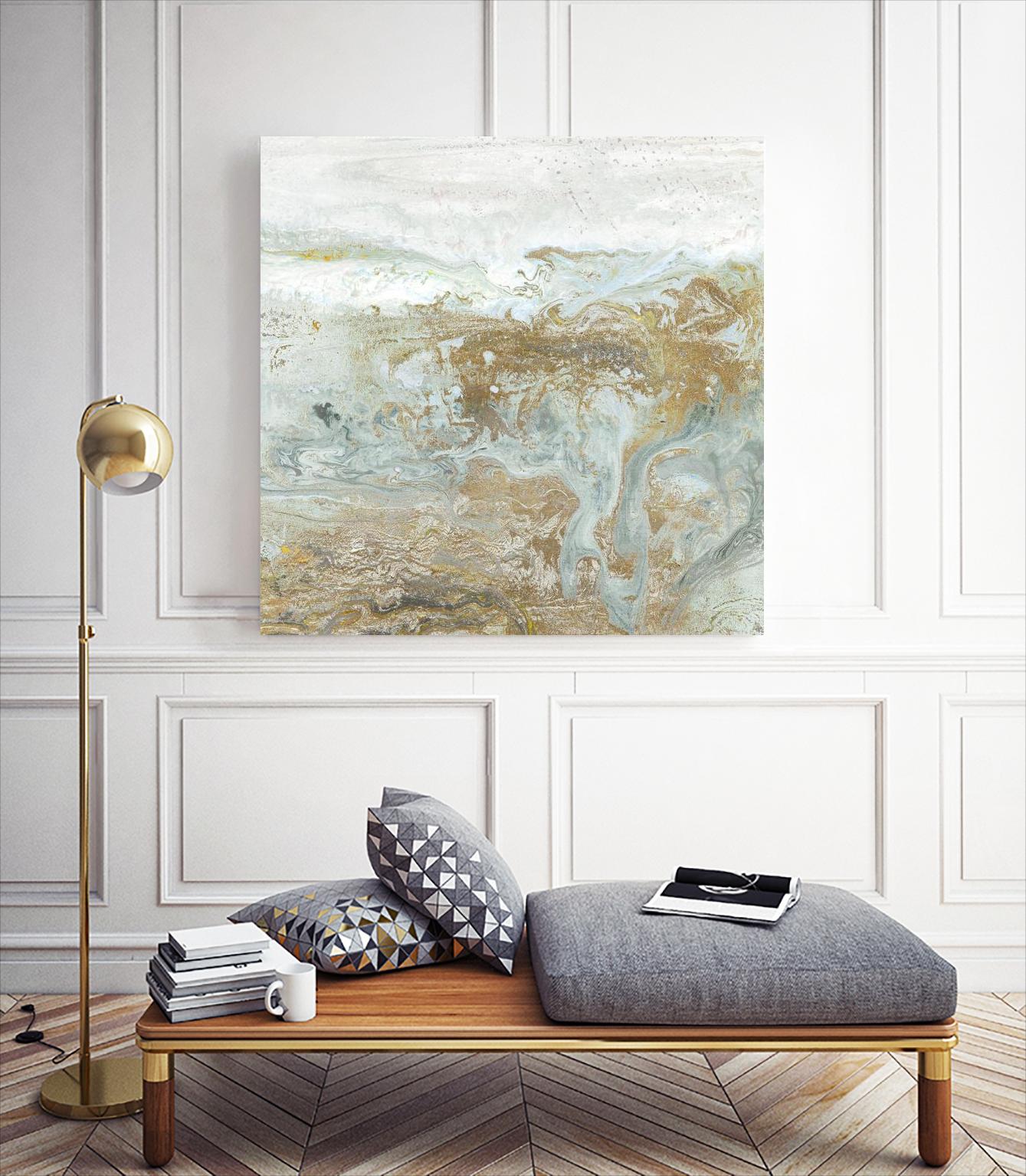 Geode III Teal Version by Wendy Kroeker on GIANT ART - blue abstract