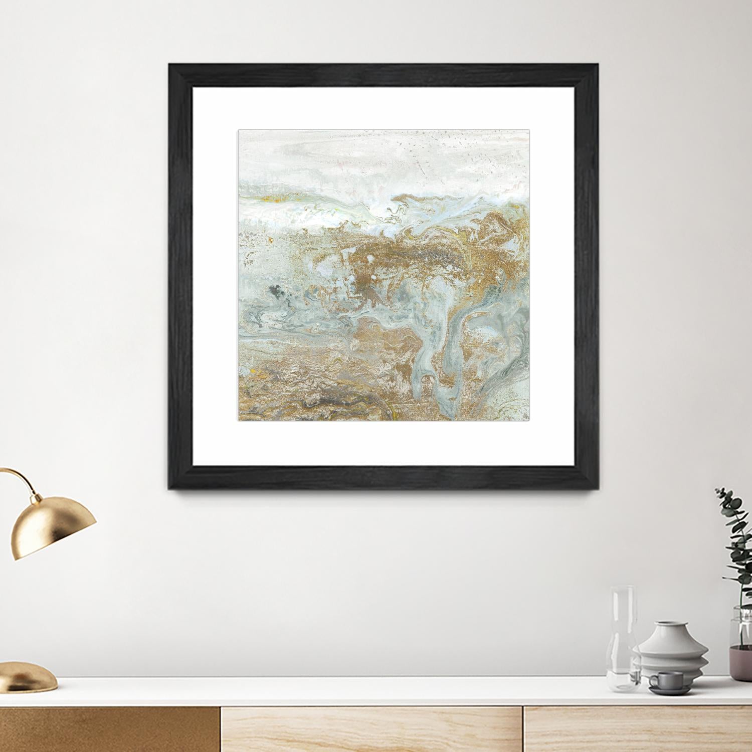 Geode III Teal Version by Wendy Kroeker on GIANT ART - blue abstract