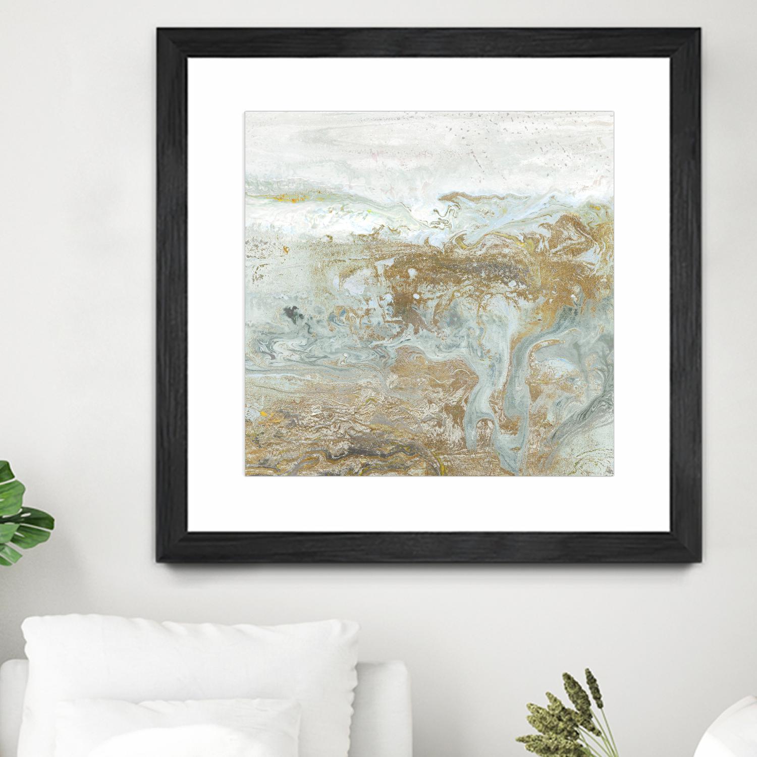 Geode III Teal Version by Wendy Kroeker on GIANT ART - blue abstract