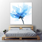 Blue Poppy II by Wendy Kroeker on GIANT ART - white floral