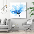 Blue Poppy II by Wendy Kroeker on GIANT ART - white floral