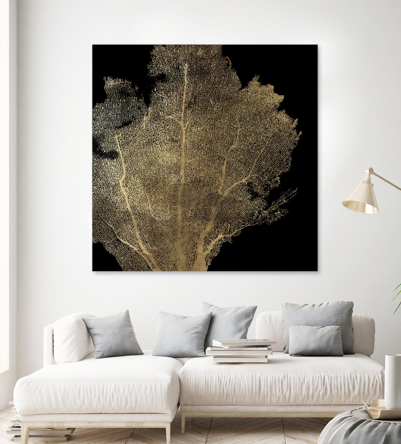 Honey Comb Coral I by Aimee Wilson on GIANT ART - gold nautical