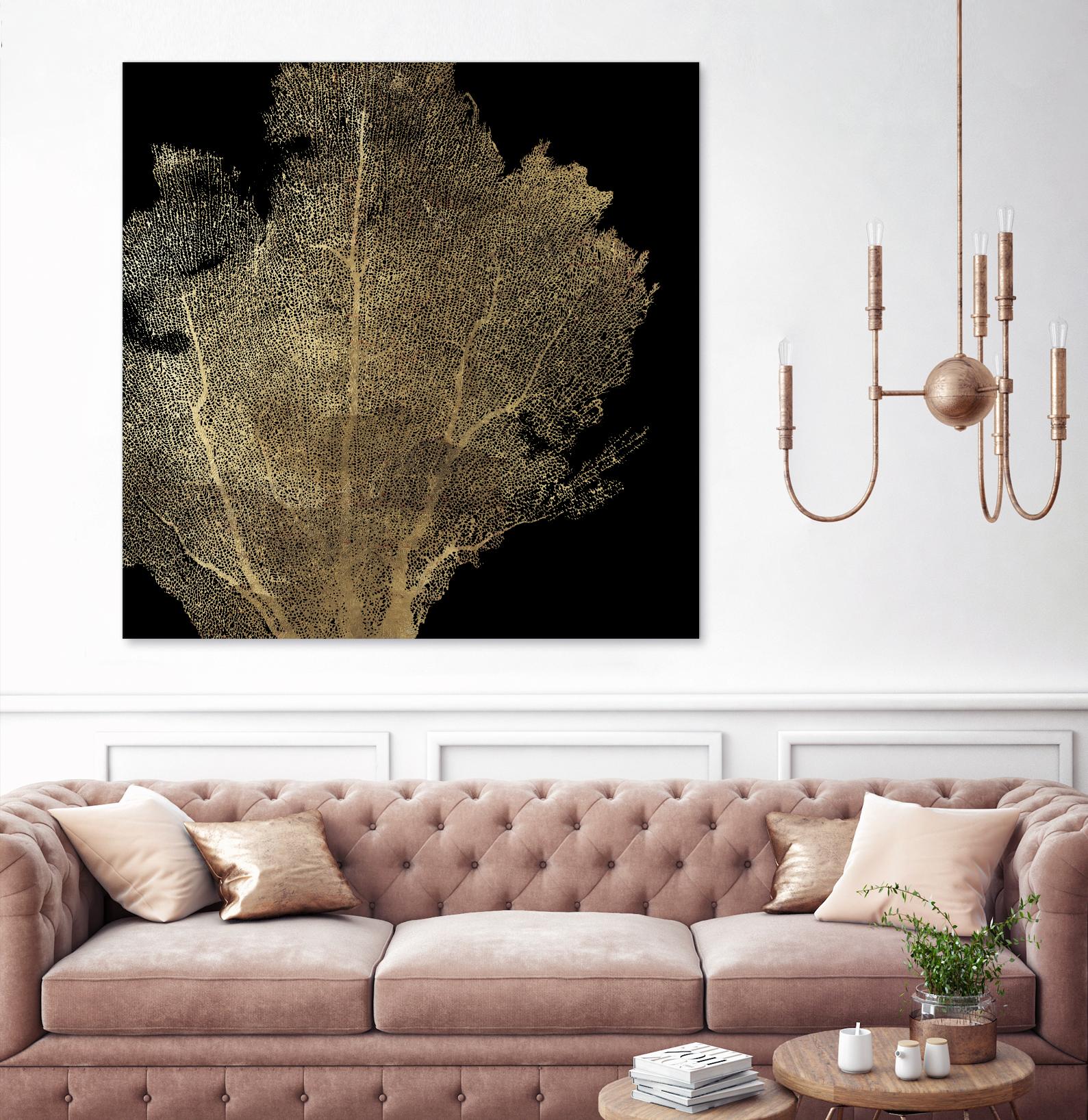 Honey Comb Coral I by Aimee Wilson on GIANT ART - gold nautical
