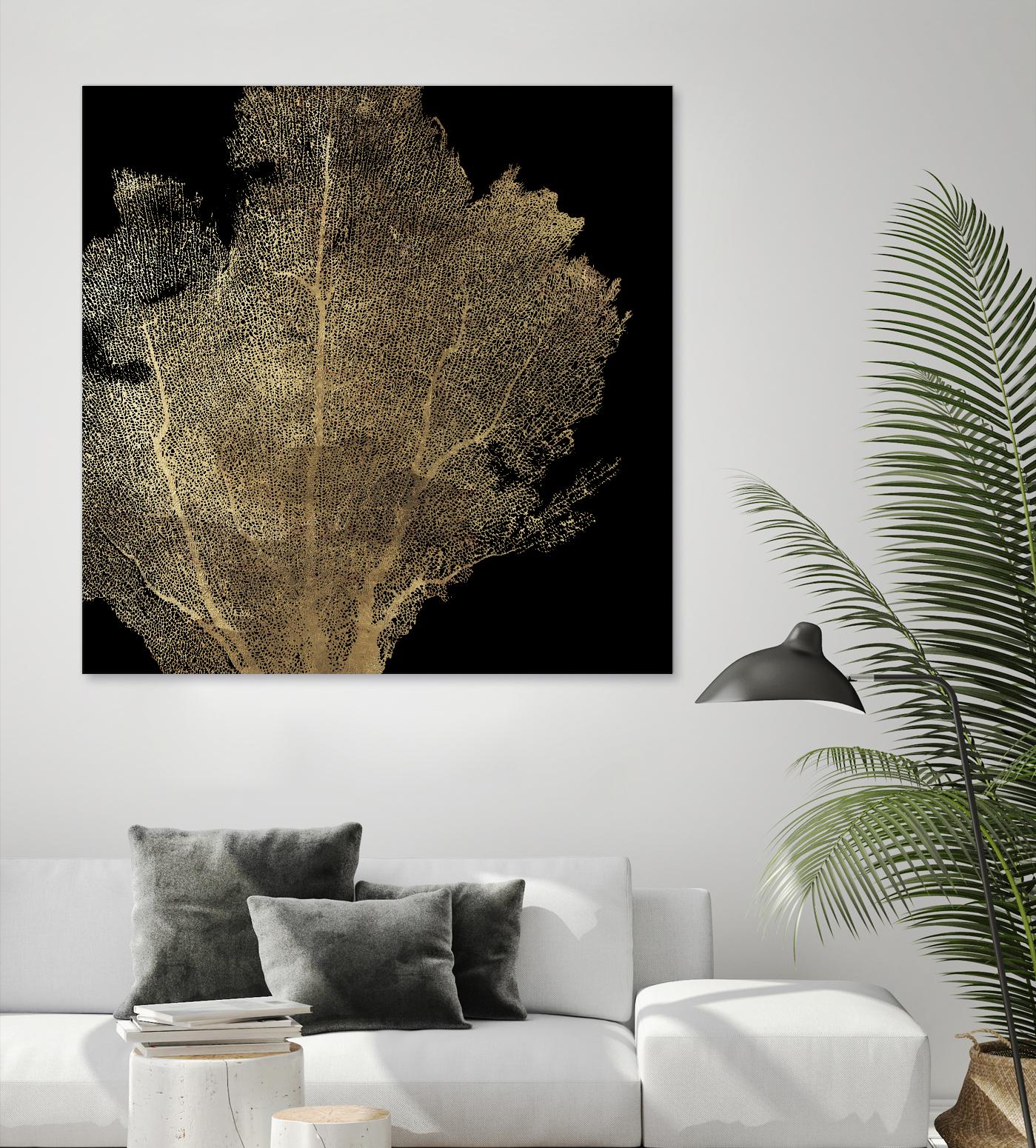 Honey Comb Coral I by Aimee Wilson on GIANT ART - gold nautical