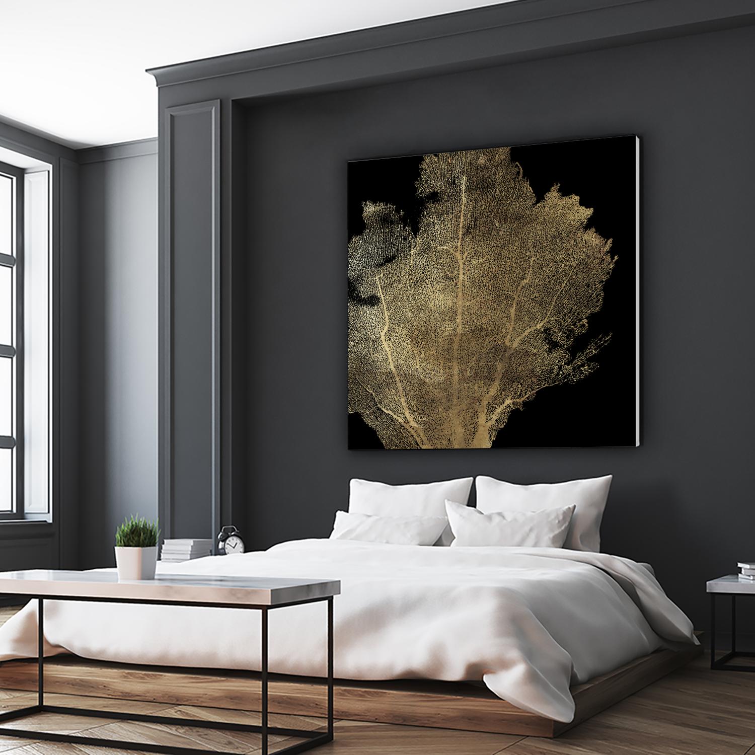 Honey Comb Coral I by Aimee Wilson on GIANT ART - gold nautical