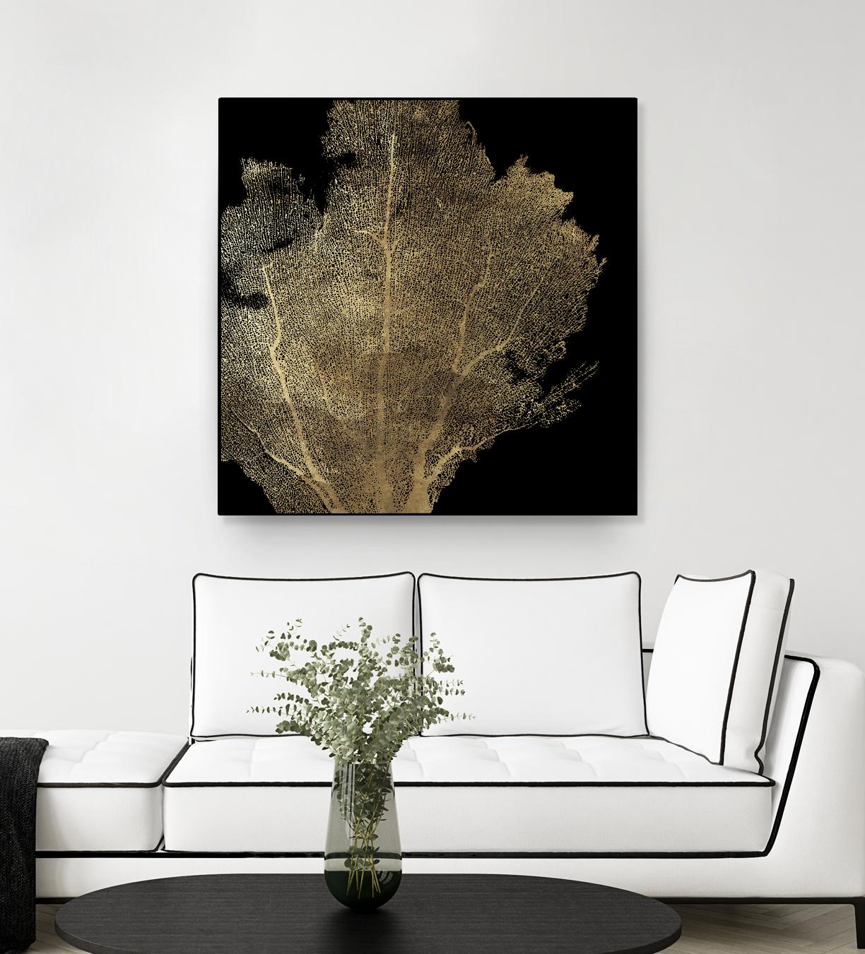 Honey Comb Coral I by Aimee Wilson on GIANT ART - gold nautical
