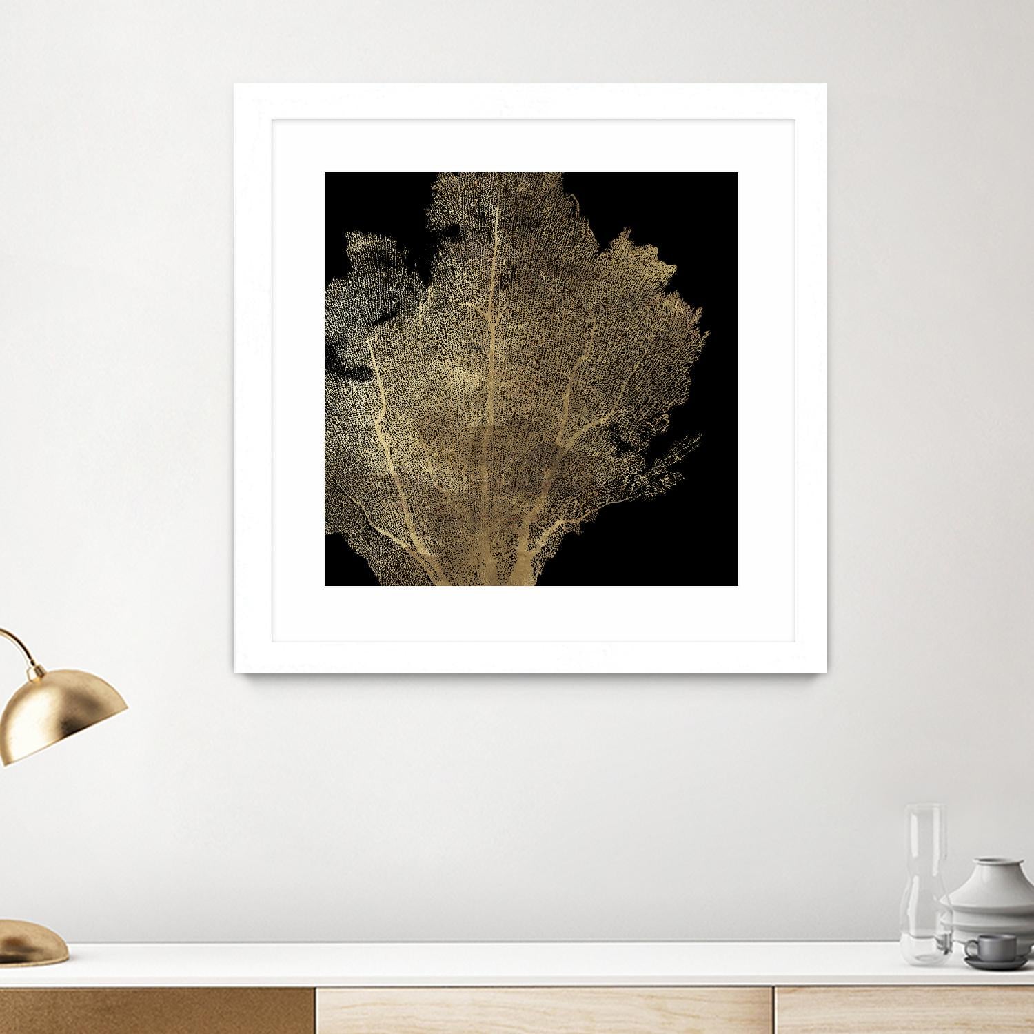 Honey Comb Coral I by Aimee Wilson on GIANT ART - gold nautical