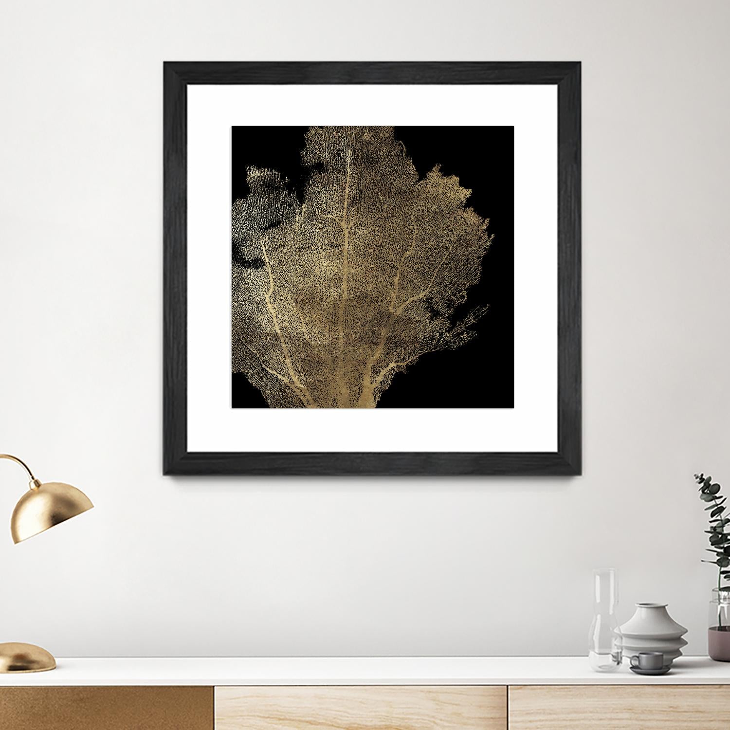 Honey Comb Coral I by Aimee Wilson on GIANT ART - gold nautical