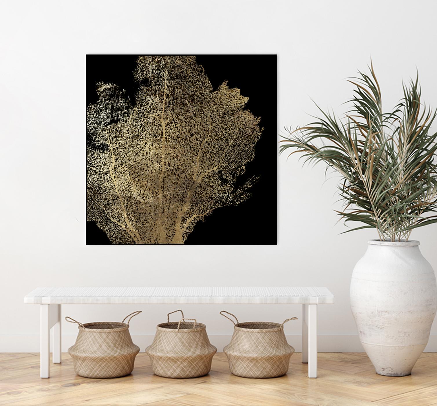 Honey Comb Coral I by Aimee Wilson on GIANT ART - gold nautical