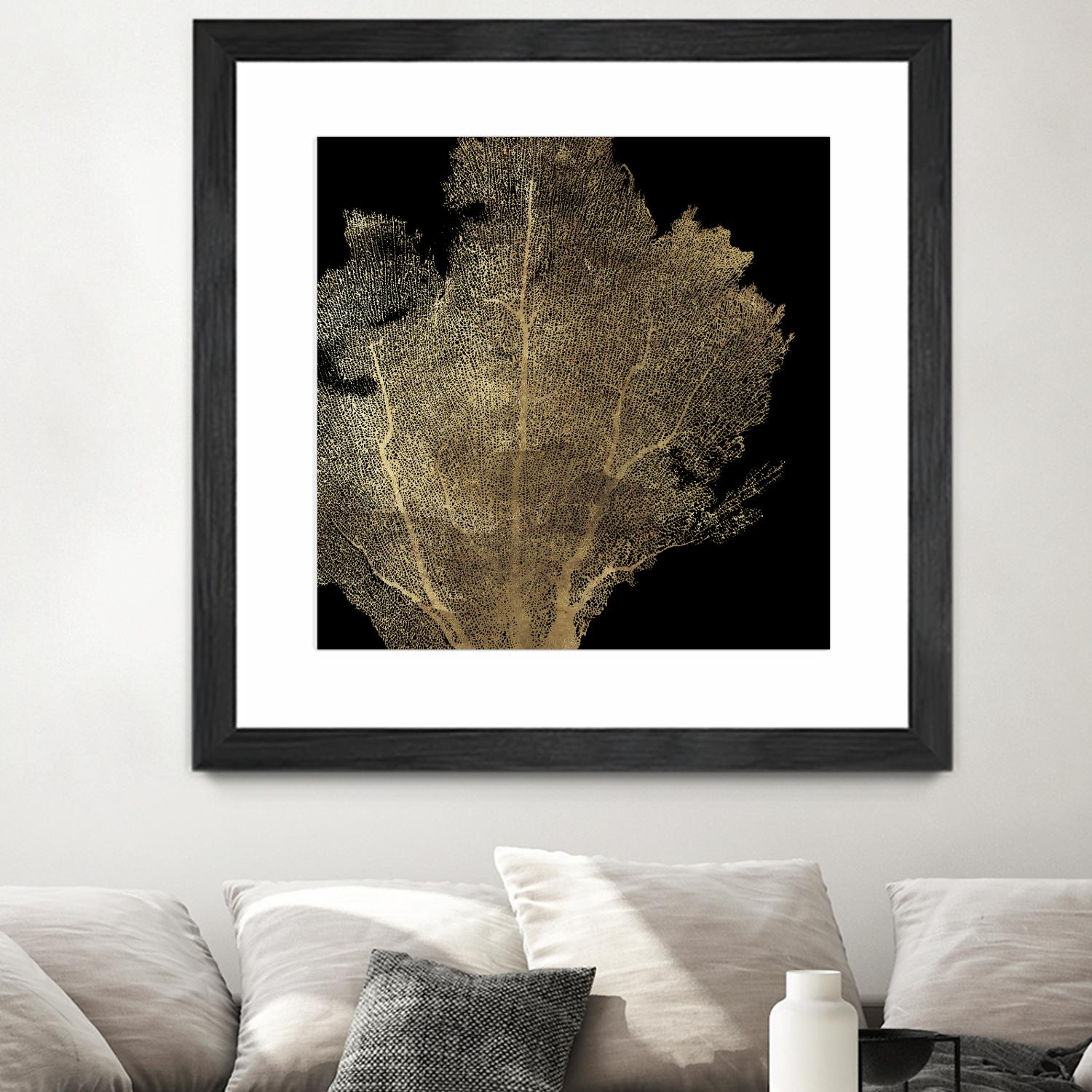 Honey Comb Coral I by Aimee Wilson on GIANT ART - gold nautical