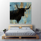 Bison I by Aimee Wilson on GIANT ART - blue contemporary