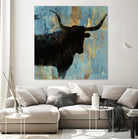 Bison I by Aimee Wilson on GIANT ART - blue contemporary