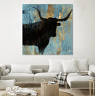 Bison I by Aimee Wilson on GIANT ART - blue contemporary