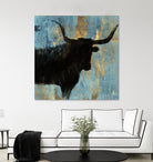 Bison I by Aimee Wilson on GIANT ART - blue contemporary