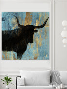 Bison I by Aimee Wilson on GIANT ART - blue contemporary