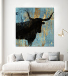 Bison I by Aimee Wilson on GIANT ART - blue contemporary