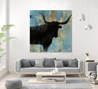 Bison I by Aimee Wilson on GIANT ART - blue contemporary
