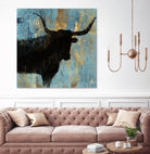 Bison I by Aimee Wilson on GIANT ART - blue contemporary