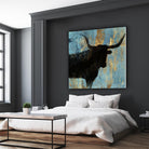 Bison I by Aimee Wilson on GIANT ART - blue contemporary
