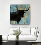 Bison I by Aimee Wilson on GIANT ART - blue contemporary