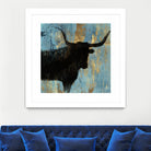 Bison I by Aimee Wilson on GIANT ART - blue contemporary