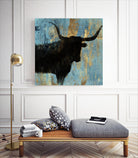 Bison I by Aimee Wilson on GIANT ART - blue contemporary