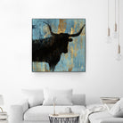 Bison I by Aimee Wilson on GIANT ART - blue contemporary