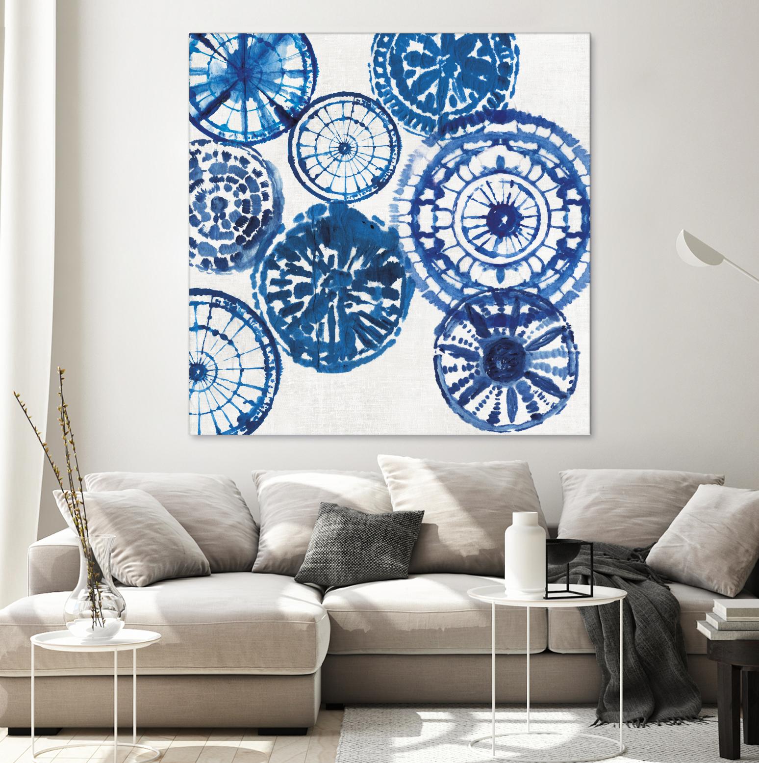 Shibori Rings I by Aimee Wilson on GIANT ART - white abstract