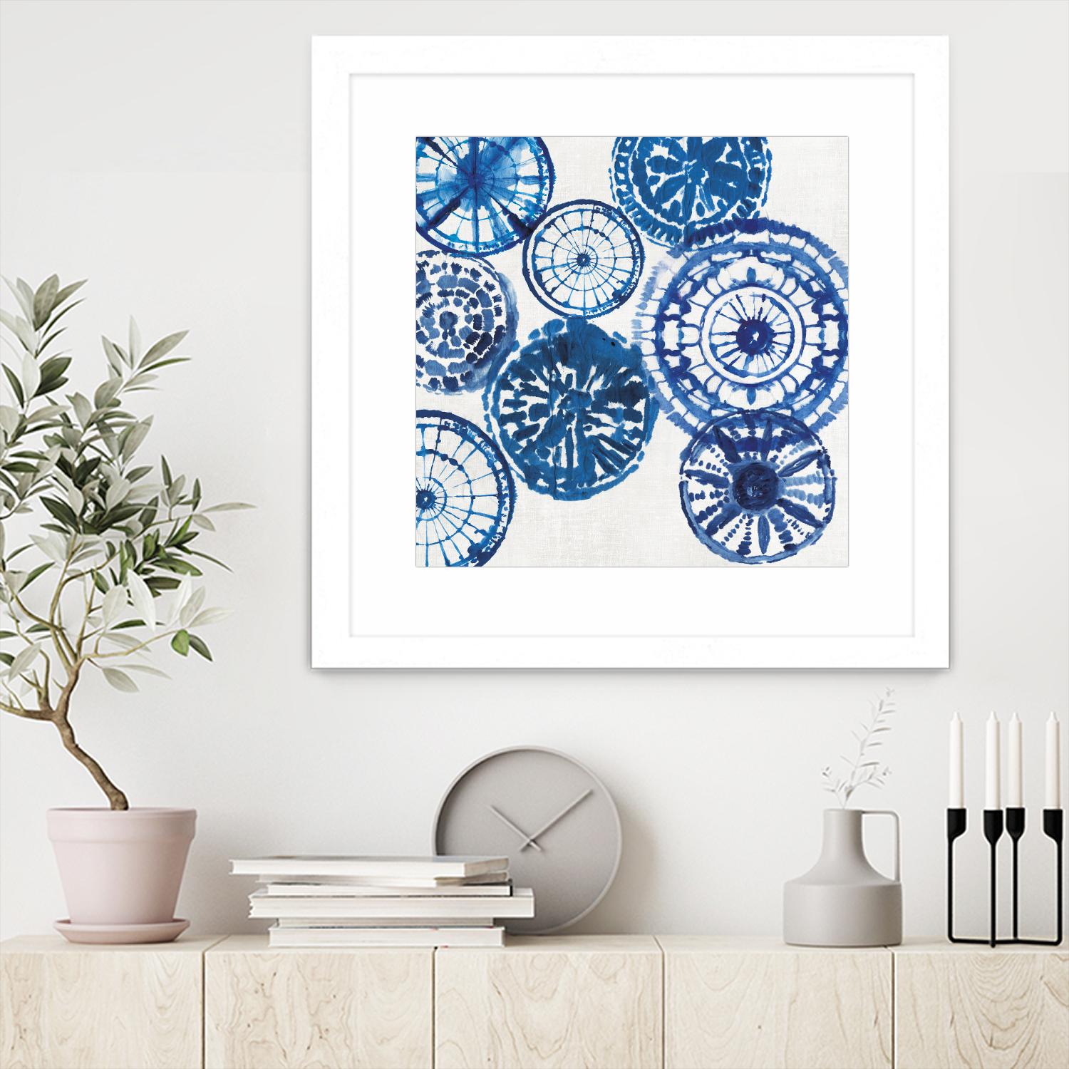 Shibori Rings I by Aimee Wilson on GIANT ART - white abstract