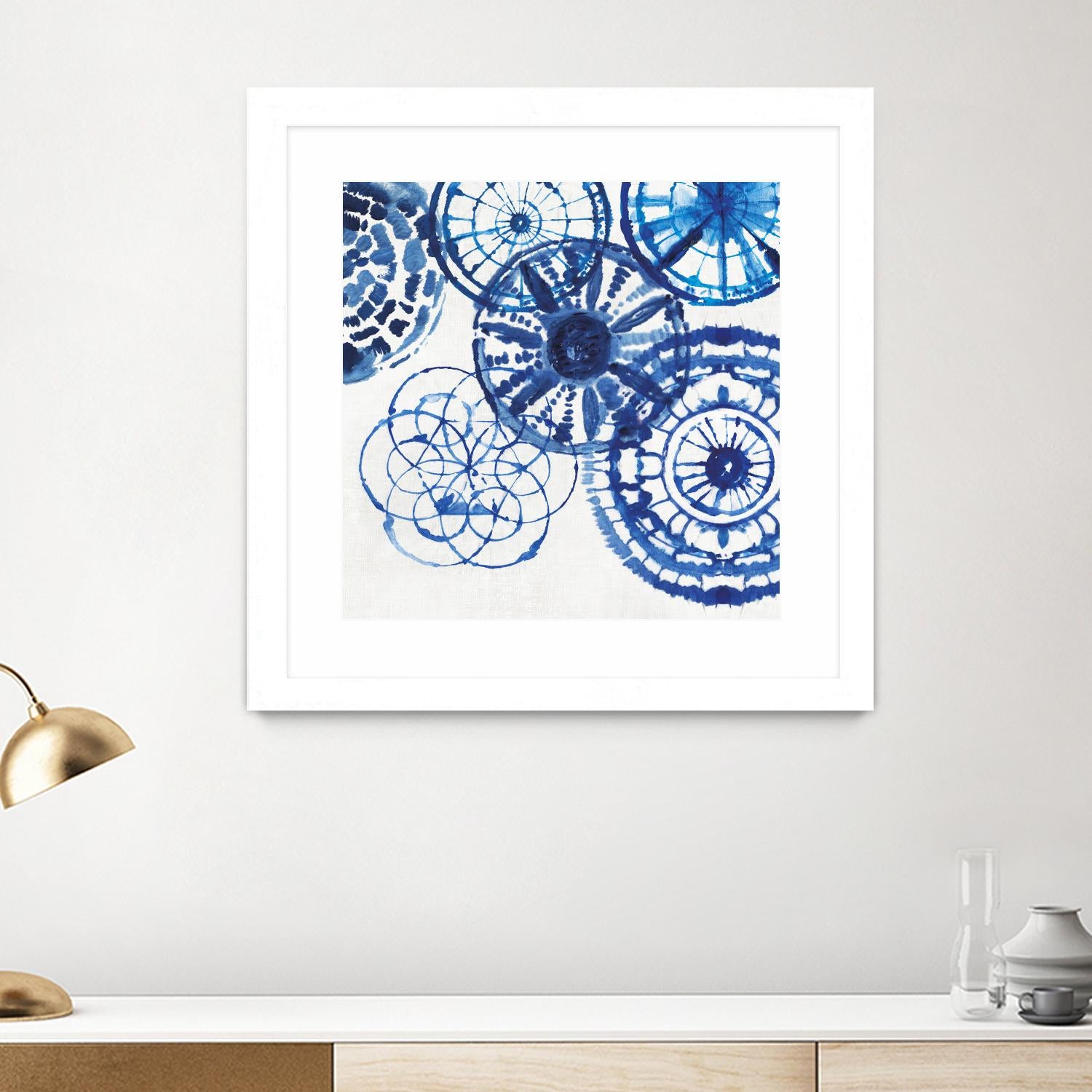 Shibori Rings II by Aimee Wilson on GIANT ART - white abstract
