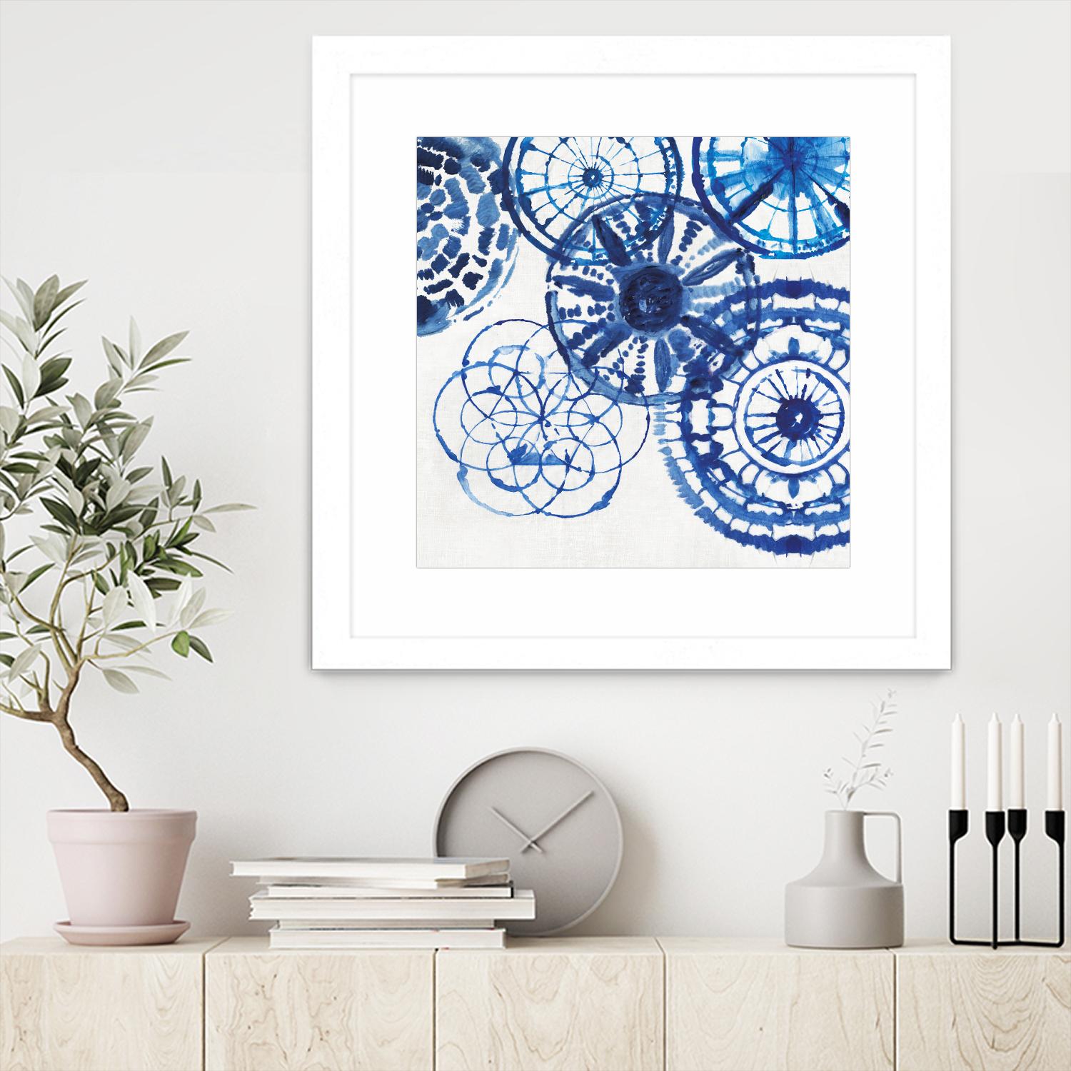 Shibori Rings II by Aimee Wilson on GIANT ART - white abstract
