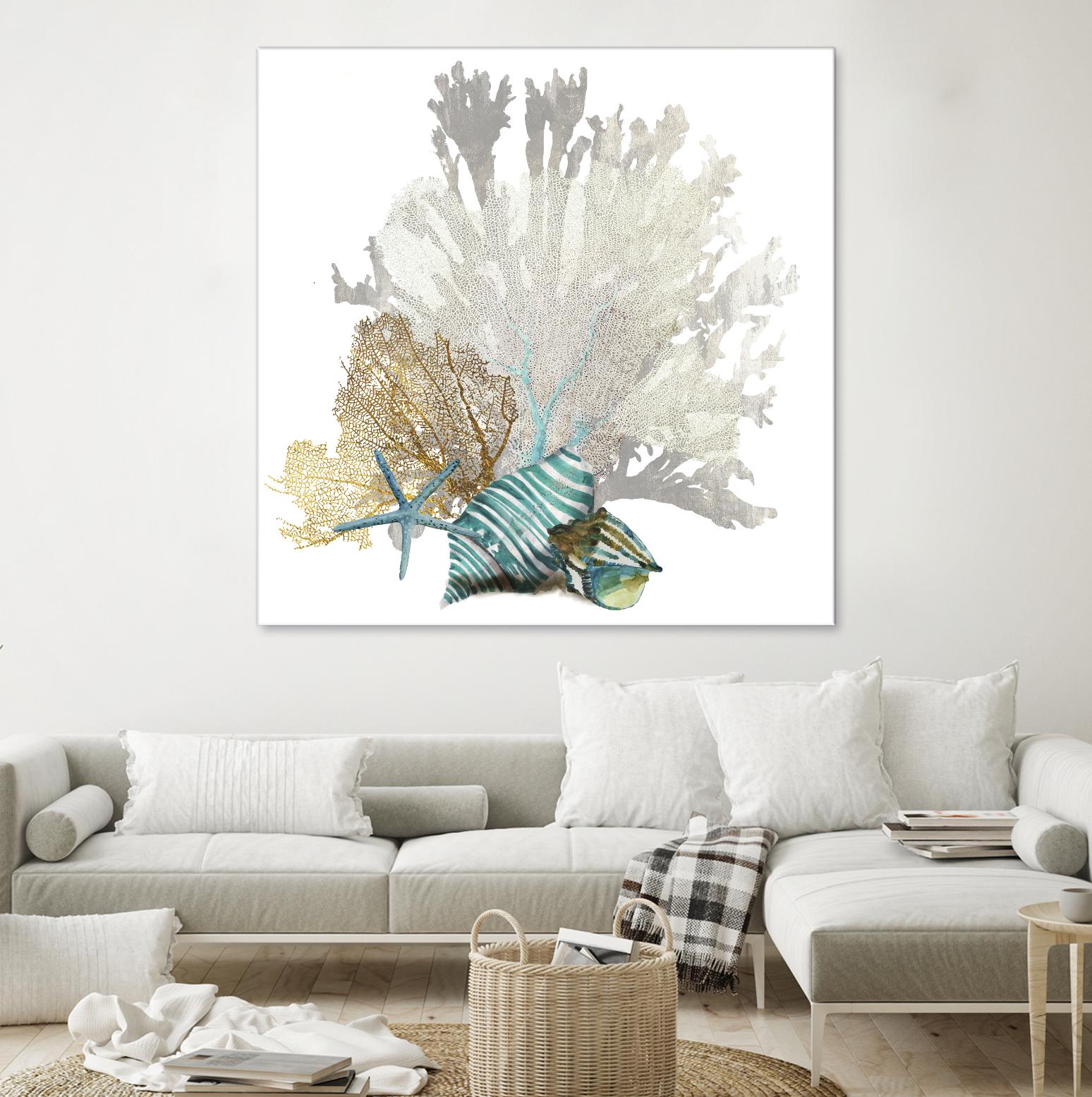 Coral by Aimee Wilson on GIANT ART - turquoise nautical