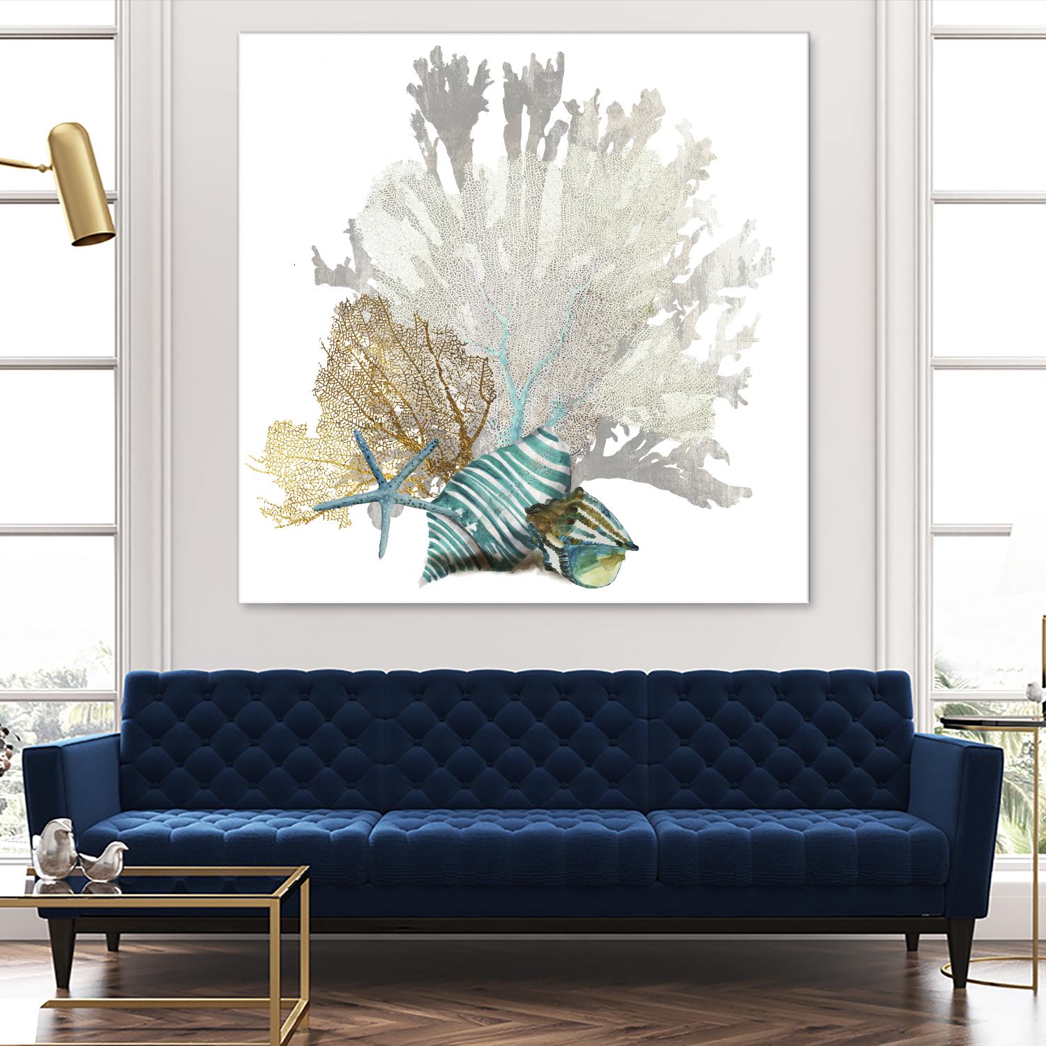 Coral by Aimee Wilson on GIANT ART - turquoise nautical