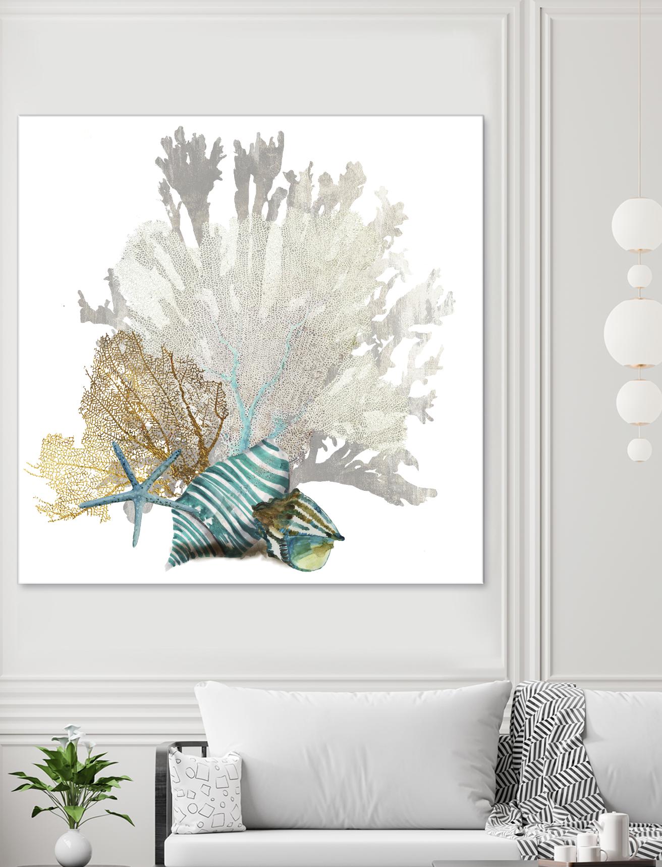 Coral by Aimee Wilson on GIANT ART - turquoise nautical