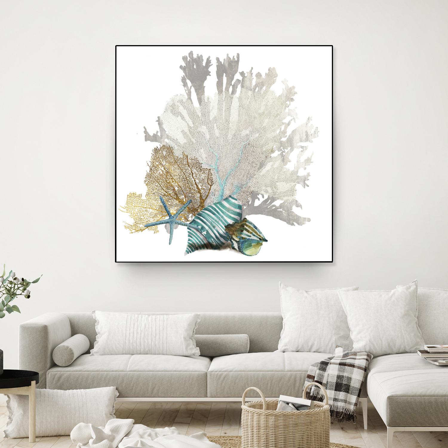 Coral by Aimee Wilson on GIANT ART - turquoise nautical