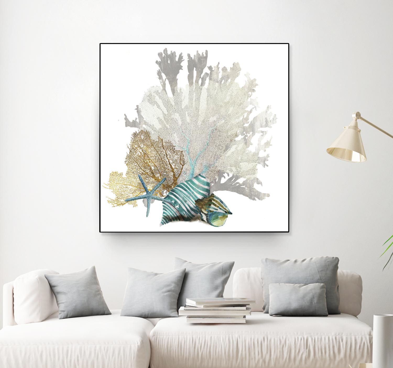 Coral by Aimee Wilson on GIANT ART - turquoise nautical