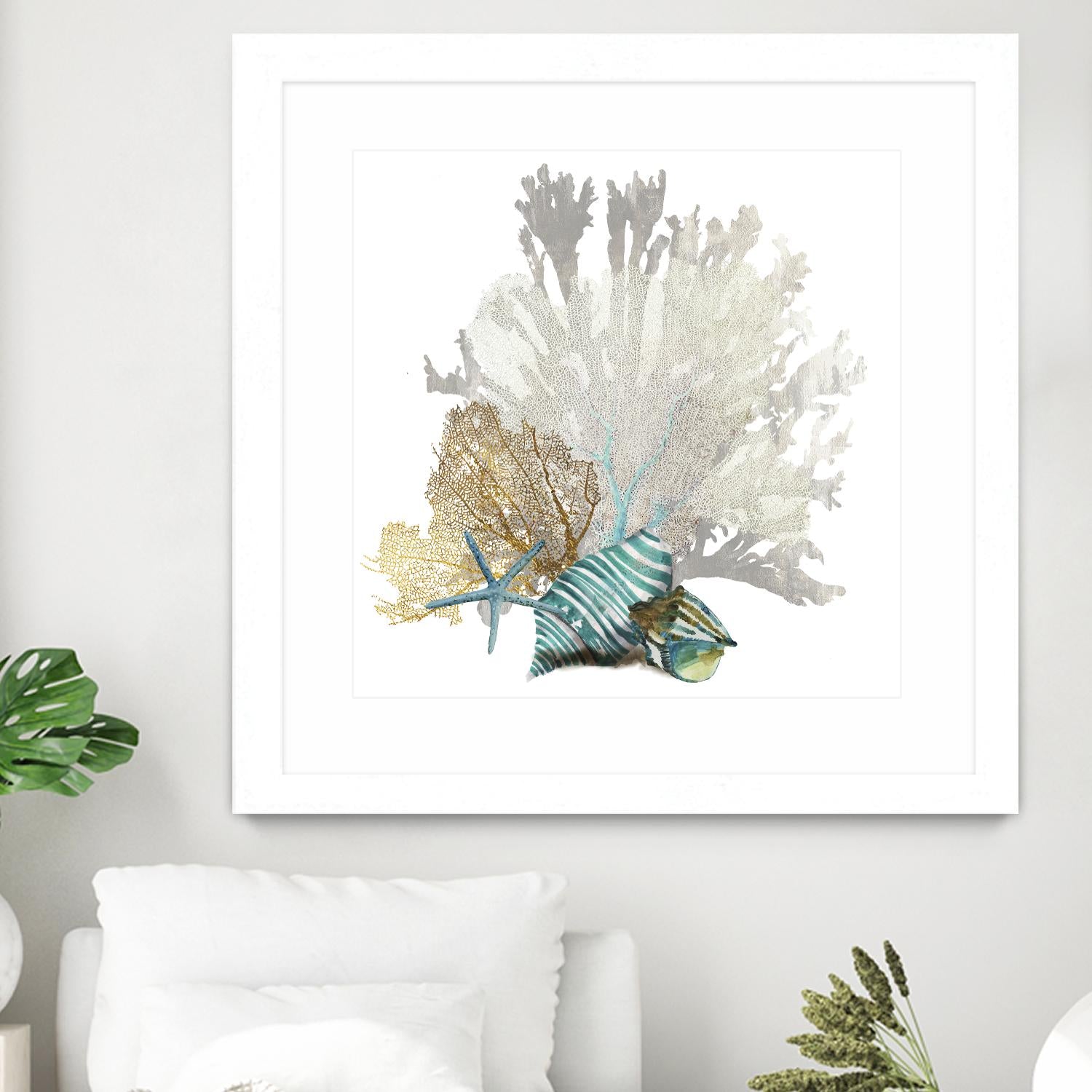 Coral by Aimee Wilson on GIANT ART - turquoise nautical