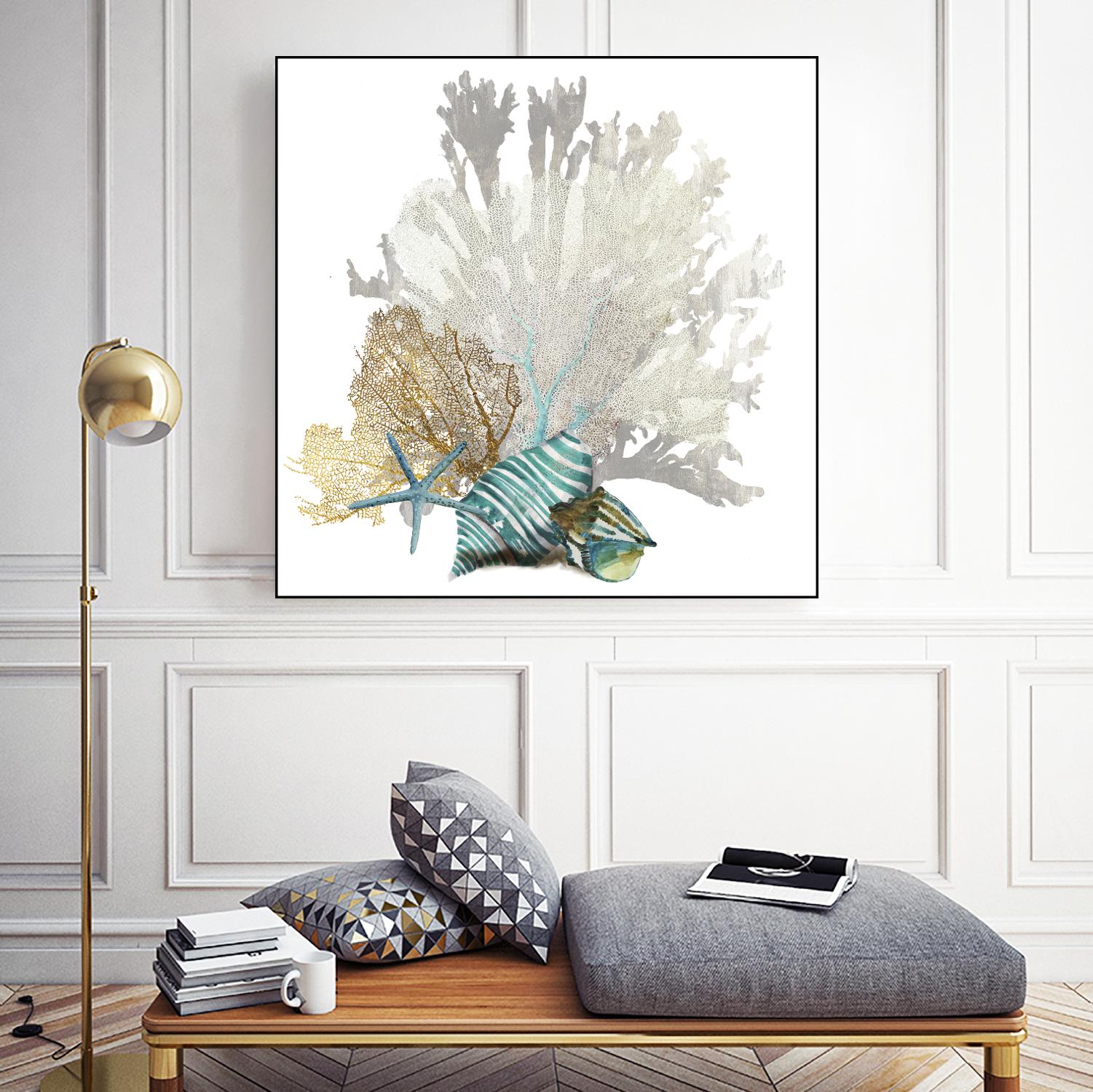 Coral by Aimee Wilson on GIANT ART - turquoise nautical