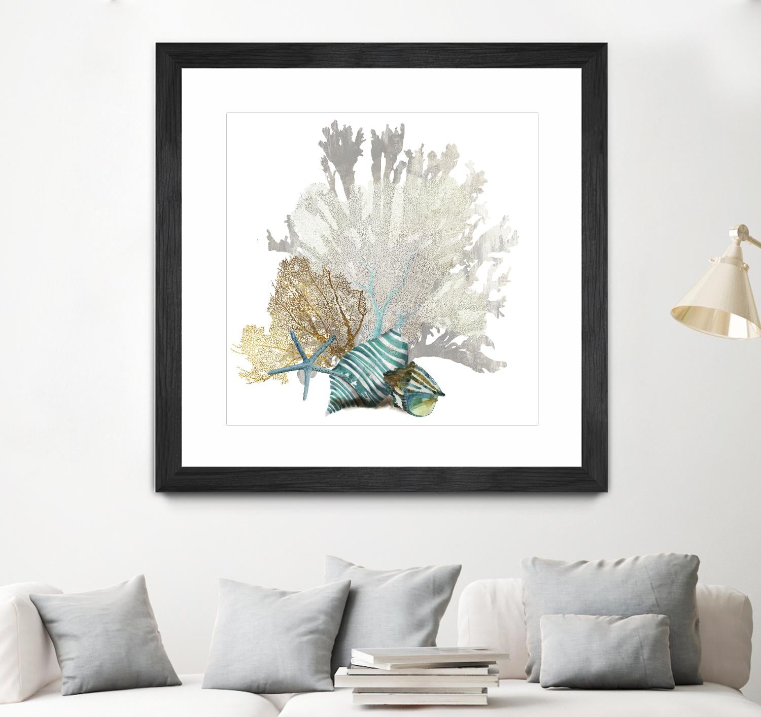 Coral by Aimee Wilson on GIANT ART - turquoise nautical