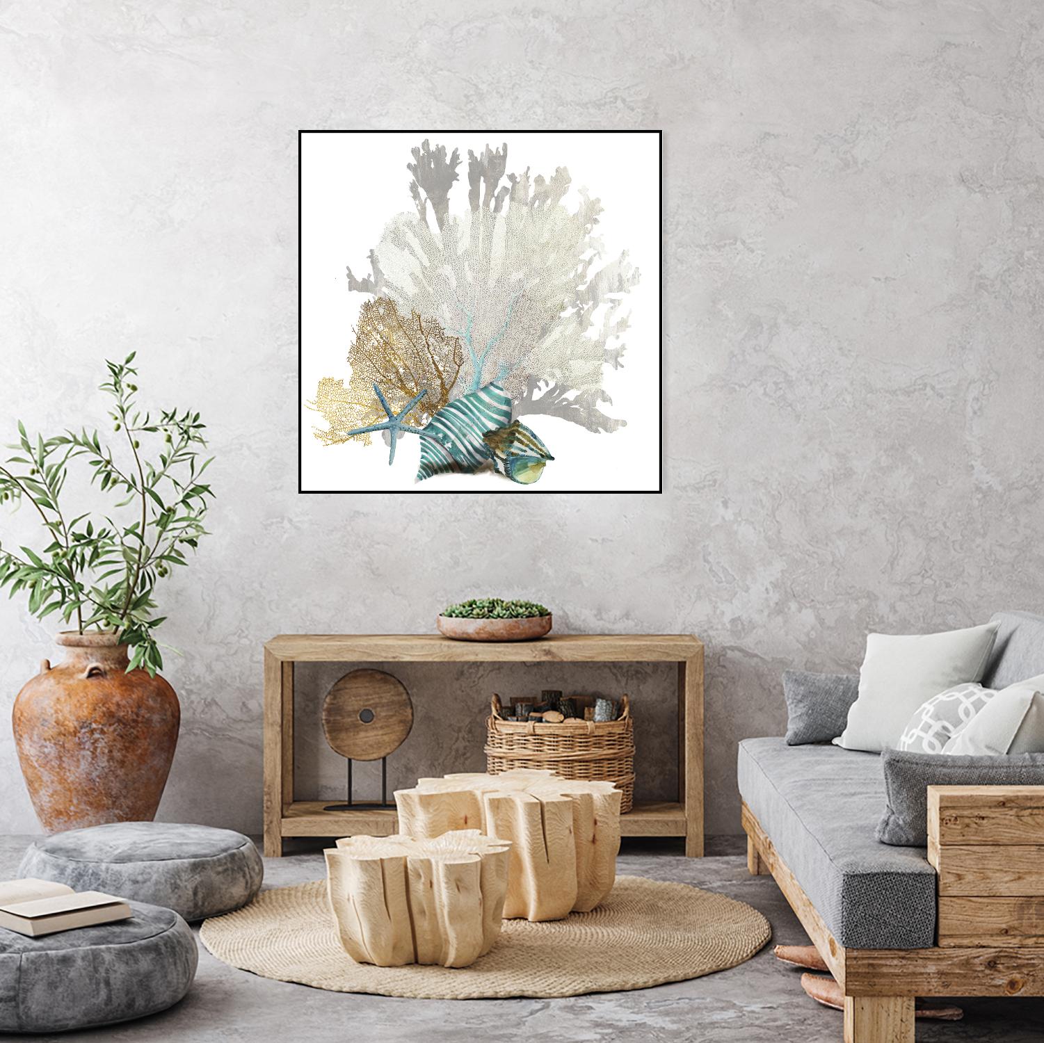 Coral by Aimee Wilson on GIANT ART - turquoise nautical